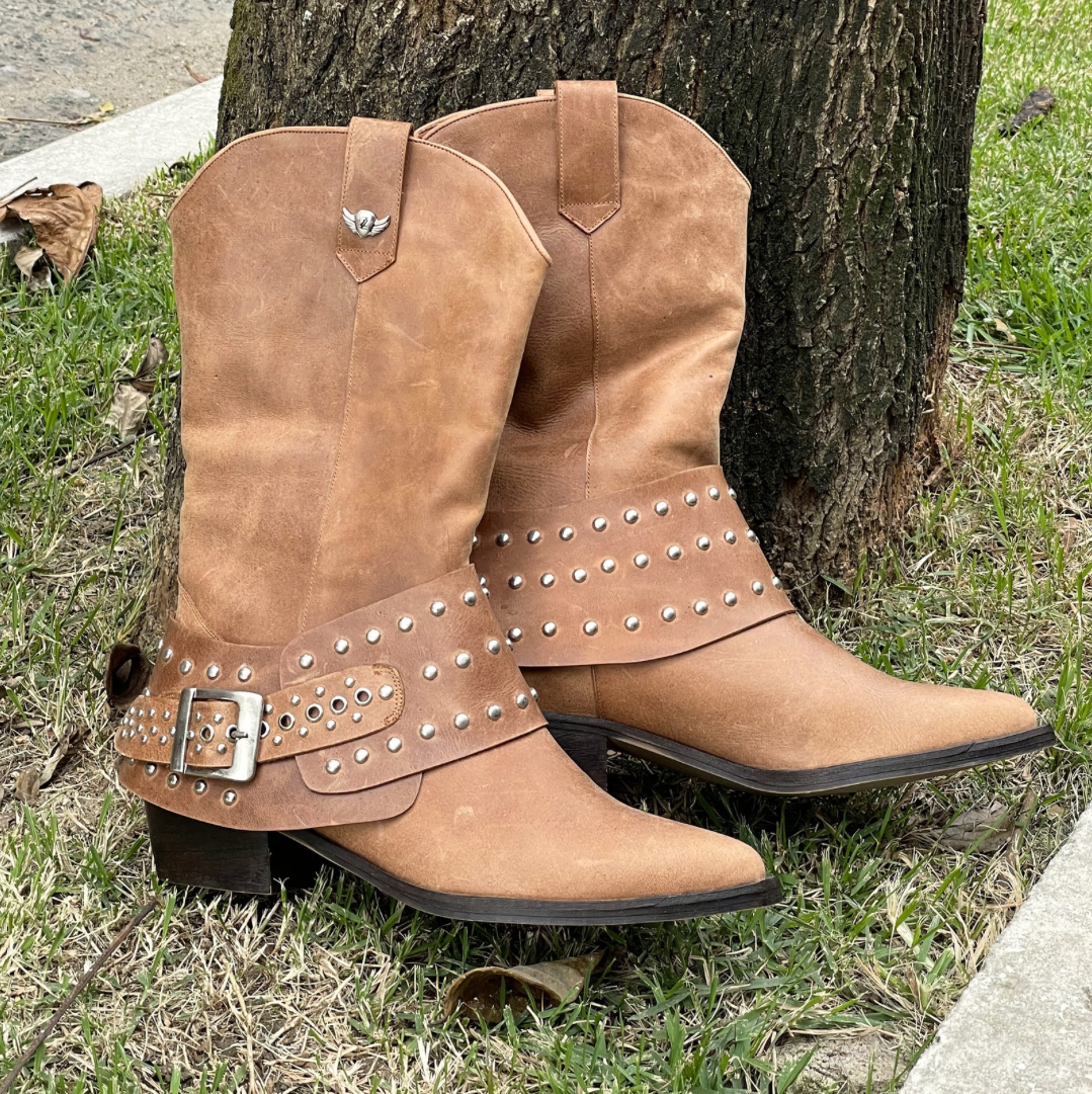 Bota caña media DALILA miel