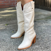 Bota caña larga PENELOPE blanco hueso