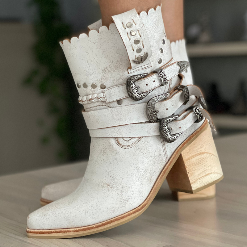 Bota caña media MARIA JUANA  Beige