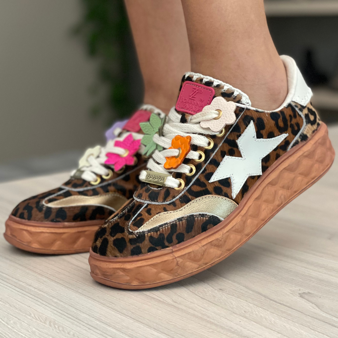 Tenis PALERMO print Miel