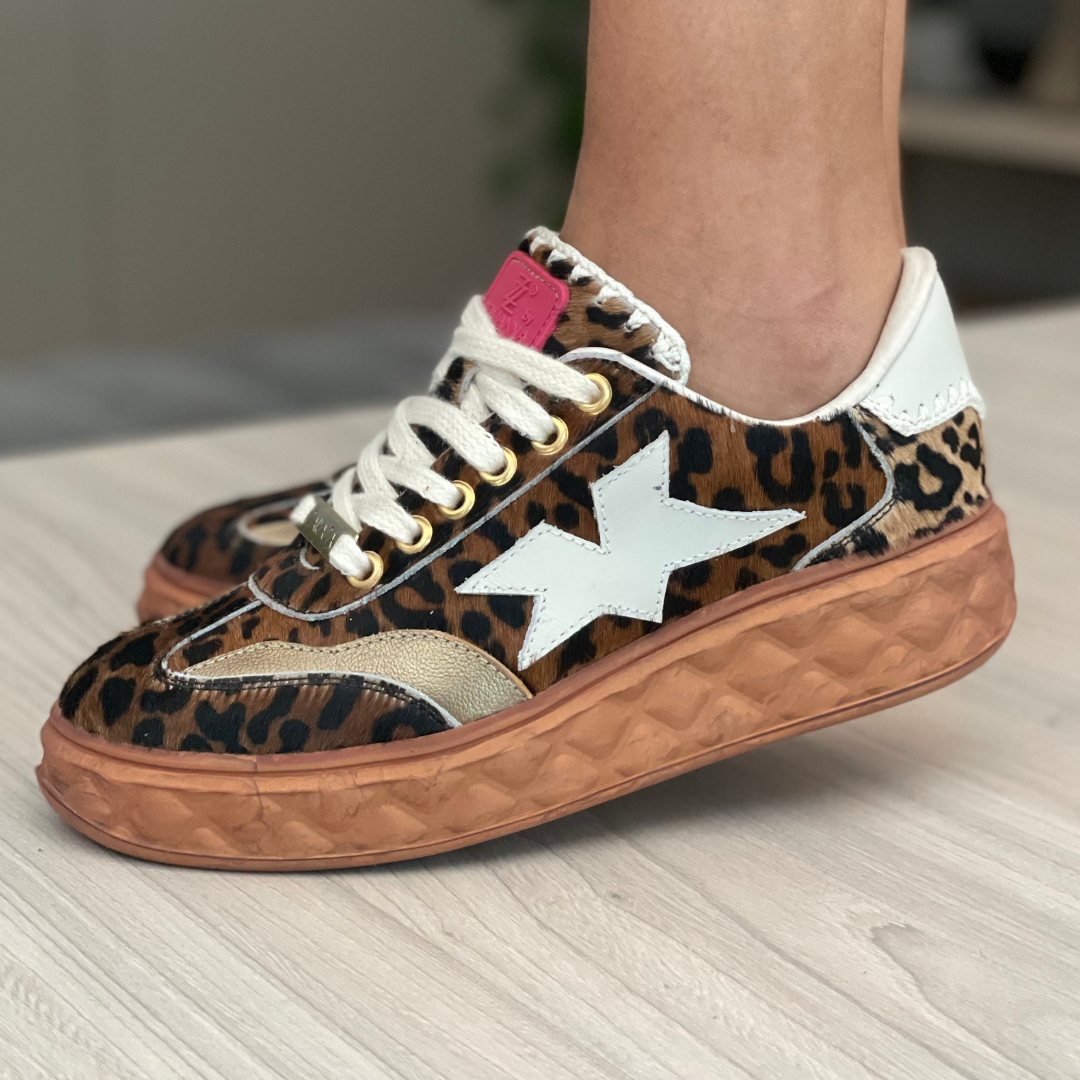 Tenis PALERMO print Miel