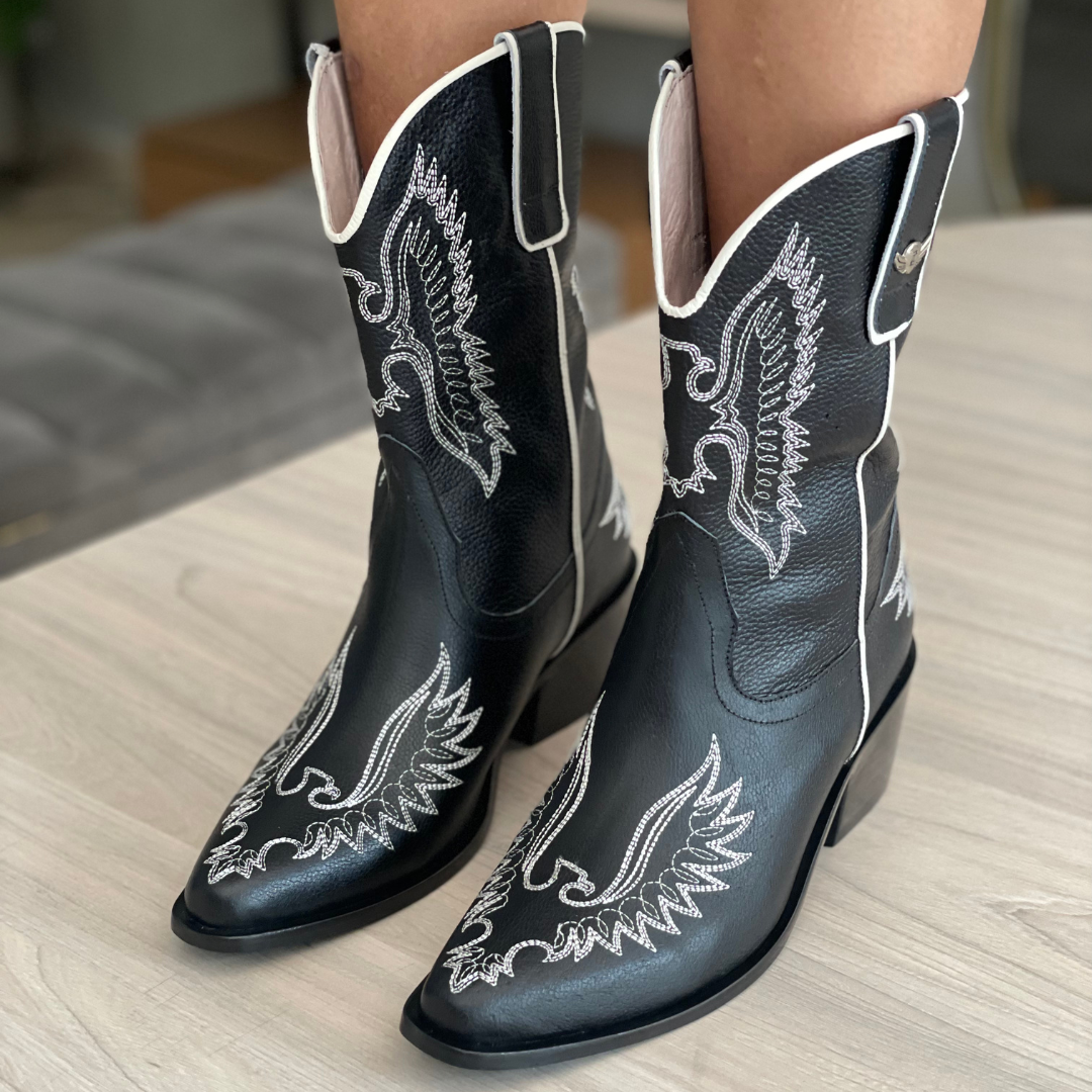 Bota caña media WESLEY Negra