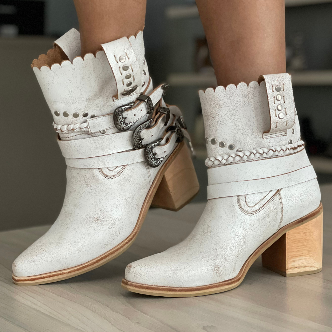 Bota caña media MARIA JUANA  Beige