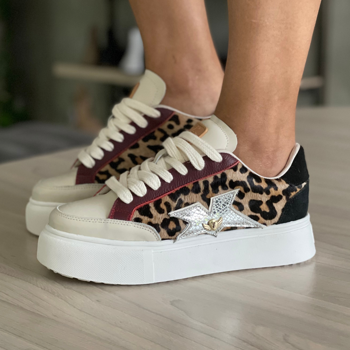 Tenis MALIBU leopardo print