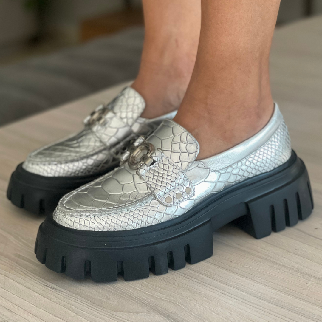 Mocasin ROMA Plata