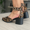 Sandalia de tacon MABEL leopardo print