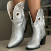 Bota caña media DAKOTA Plateada