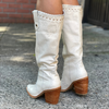 Bota caña larga PENELOPE blanco hueso