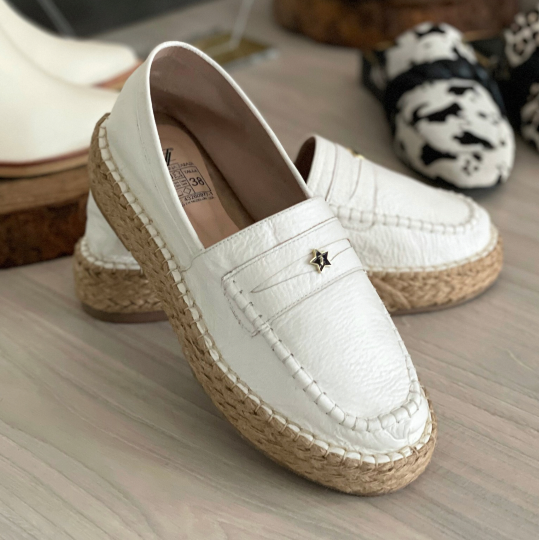 Mocasin LOLI blanco hueso