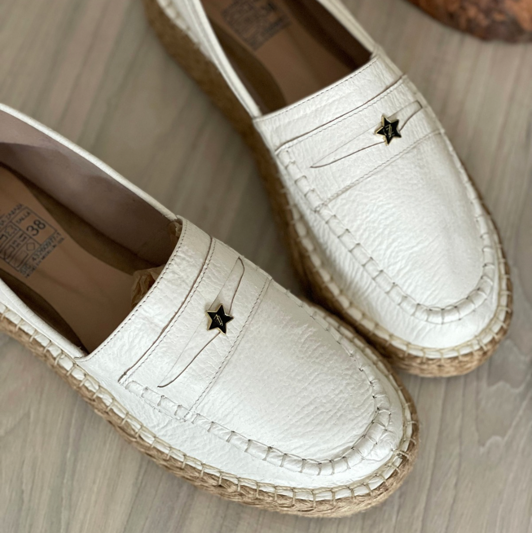 Mocasin LOLI blanco hueso