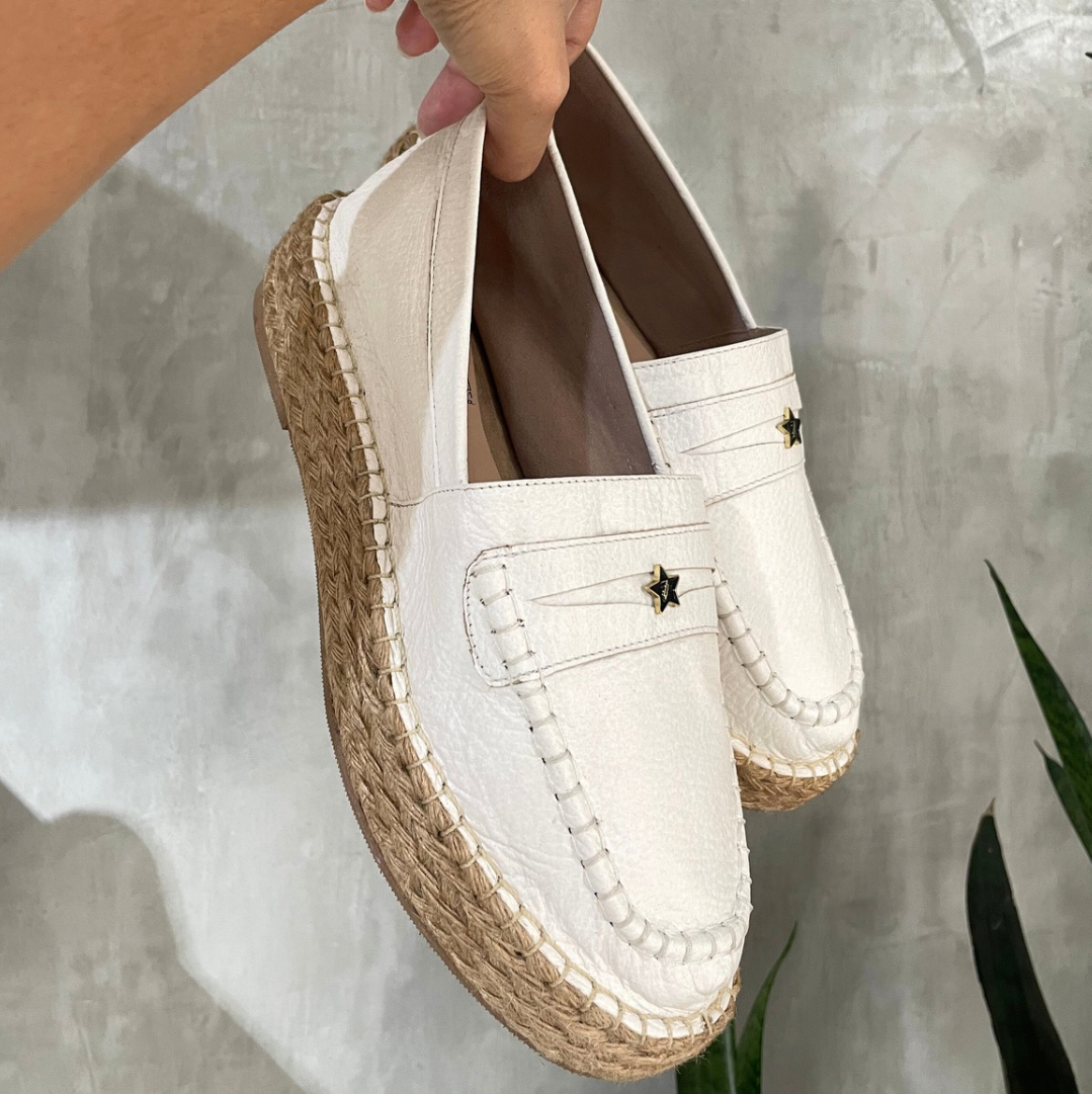 Mocasin LOLI blanco hueso
