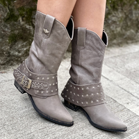 Bota caña media DALILA gris